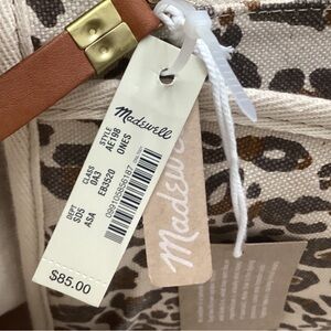 Madewell Leopard Canvas Tote NWT